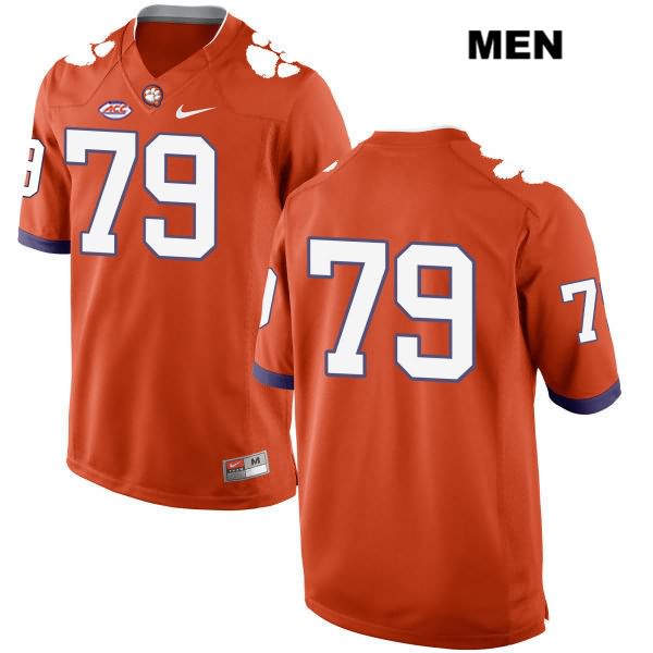 Men's Clemson Tigers #79 Jackson Carman Stitched Orange Authentic Style 2 Nike No Name NCAA College Football Jersey XQQ8446VW